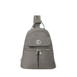 Baggallini Silver International Collection Naples Convertible Backpack 4 Baggallini Silver International Collection Naples Convertible Backpack -Luggage Pros Shop Baggallini Silver International Collection Naples Convertible Backpack 3