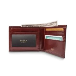 Bosca Old Leather Bifold Wallet With Card / ID Flap 9 Bosca Old Leather Bifold Wallet With Card / ID Flap -Luggage Pros Shop Bosca Old Leather Bifold Wallet with Card ID Flap 8