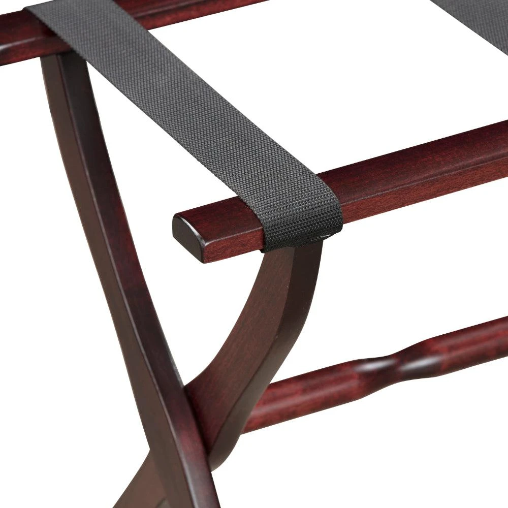 Gatehouse Furniture Luggage Rack - Contour Wood Leg with 3 Nylon Straps Gatehouse Furniture Luggage Rack - Contour Wood Leg With 3 Nylon Straps -Luggage Pros Shop Gatehouse Furniture Luggage Rack Contour Wood Leg with 3 Nylon Straps 2