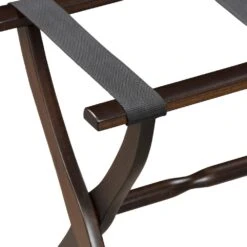 Gatehouse Furniture Luggage Rack - Contour Wood Leg With 3 Nylon Straps 5 Gatehouse Furniture Luggage Rack - Contour Wood Leg With 3 Nylon Straps -Luggage Pros Shop Gatehouse Furniture Luggage Rack Contour Wood Leg with 3 Nylon Straps 4