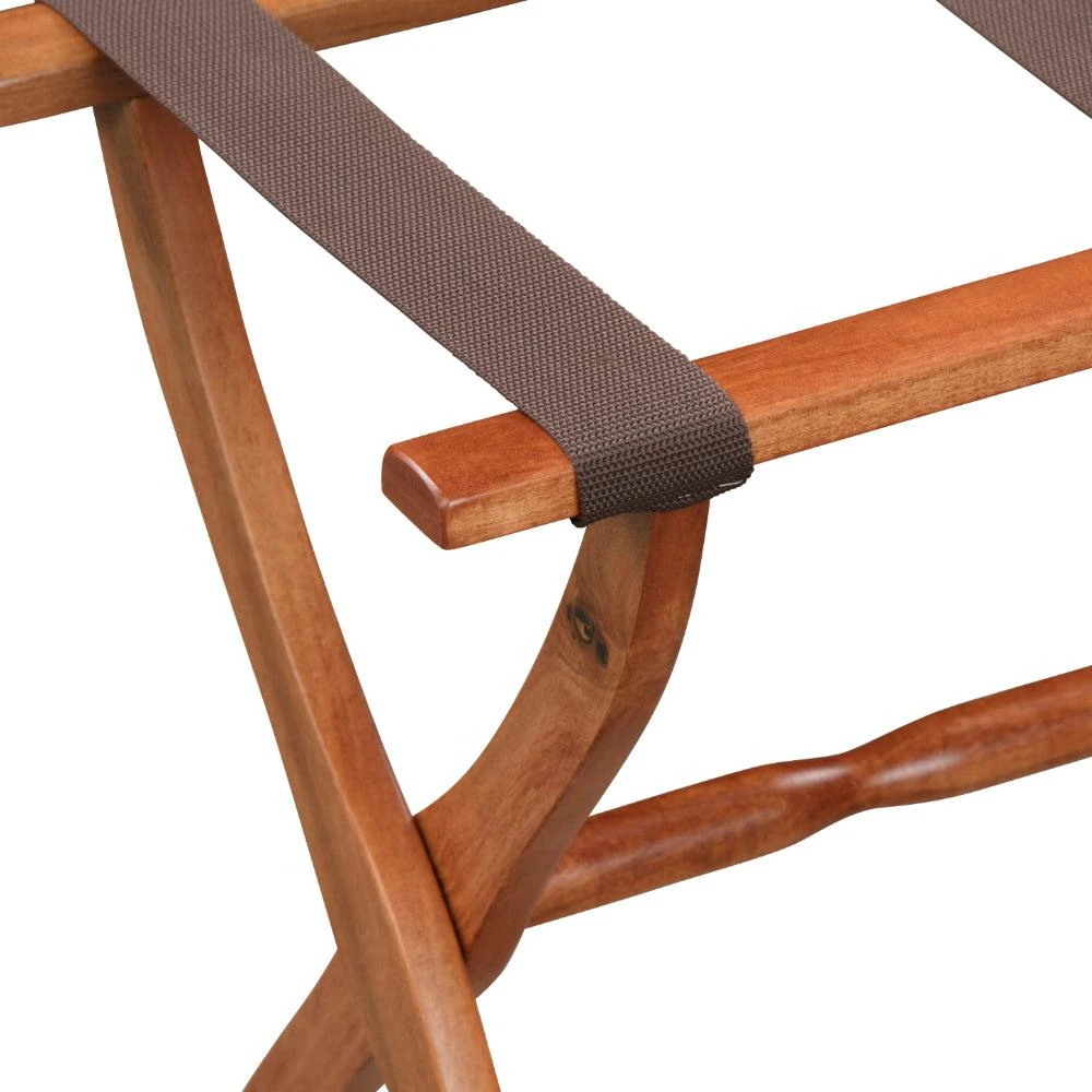 Gatehouse Furniture Luggage Rack - Contour Wood Leg with 3 Nylon Straps Gatehouse Furniture Luggage Rack - Contour Wood Leg With 3 Nylon Straps -Luggage Pros Shop Gatehouse Furniture Luggage Rack Contour Wood Leg with 3 Nylon Straps