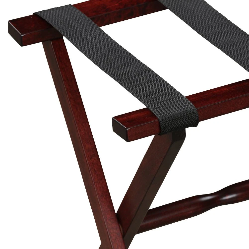 Gatehouse Furniture Luggage Rack - Straight Wood Leg with 4 Nylon Straps Gatehouse Furniture Luggage Rack - Straight Wood Leg With 4 Nylon Straps -Luggage Pros Shop Gatehouse Furniture Luggage Rack Straight Wood Leg with 4 Nylon Straps 2