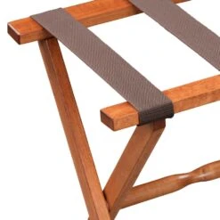 Gatehouse Furniture Luggage Rack - Straight Wood Leg With 4 Nylon Straps