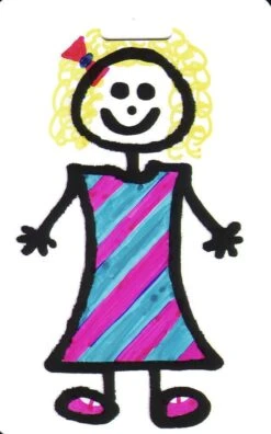 Luggage Pros Color Your Family Luggage Tag - Girl