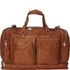 Piel Leather False Bottom Duffel Bag -Luggage Pros Shop Piel Leather False Bottom Duffel Bag
