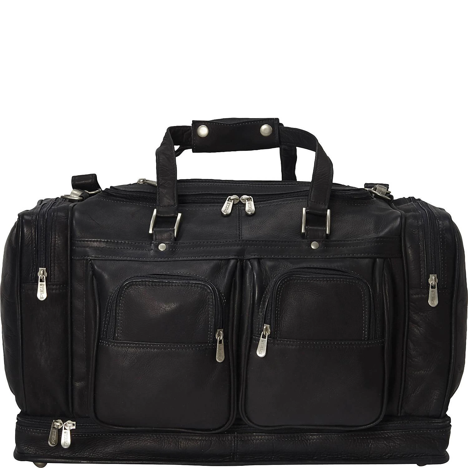 Piel Leather False Bottom Duffel Bag Piel Leather False Bottom Duffel Bag -Luggage Pros Shop Piel Leather False Bottom Duffel Bag 2
