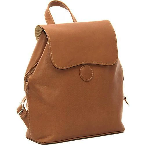 Piel Leather Flap-Over Button Backpack Piel Leather Flap-Over Button Backpack -Luggage Pros Shop Piel Leather Flap Over Button Backpack 5