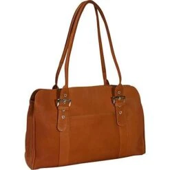 Piel Leather Ladies Buckle Business Tote -Luggage Pros Shop Piel Leather Ladies Buckle Business Tote 5