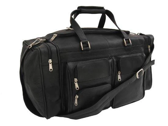 Piel Leather Medium Duffel With Pockets Piel Leather Medium Duffel With Pockets -Luggage Pros Shop Piel Leather Medium Duffel With Pockets 5