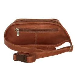 Piel Leather Multi-Zip Oval Waist Bag -Luggage Pros Shop Piel Leather Multi Zip Oval Waist Bag 3