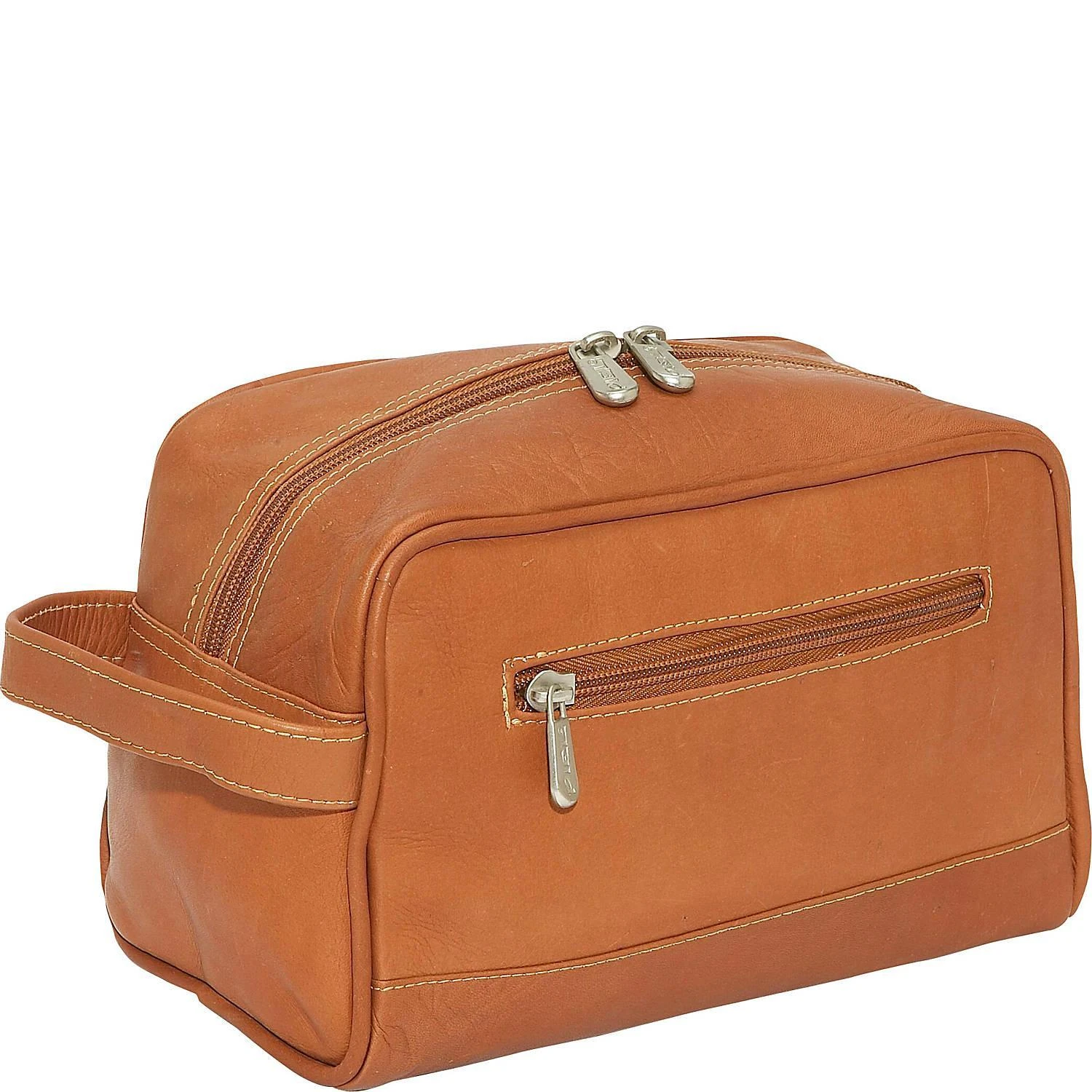 Piel Leather Top Zip Toiletry Kit Piel Leather Top Zip Toiletry Kit -Luggage Pros Shop Piel Leather Top Zip Toiletry Kit