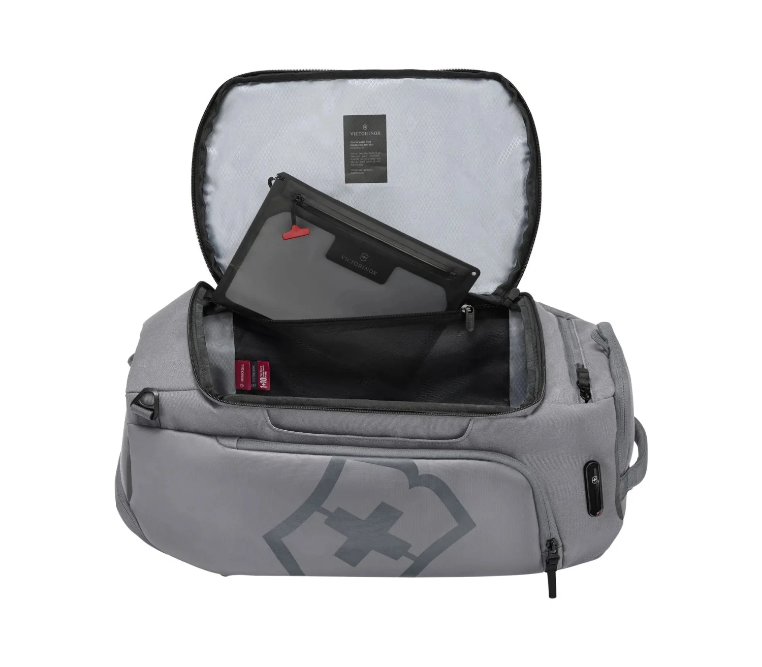 Victorinox Touring 2.0 Travel 2 in 1 Duffel Victorinox Touring 2.0 Travel 2 In 1 Duffel -Luggage Pros Shop TD Gry Open