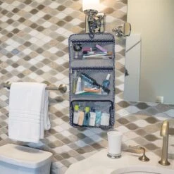 Travelon Boho Trifold Hanging Toiletry Kit -Luggage Pros Shop Travelon Boho Trifold Hanging Toiletry Kit 3