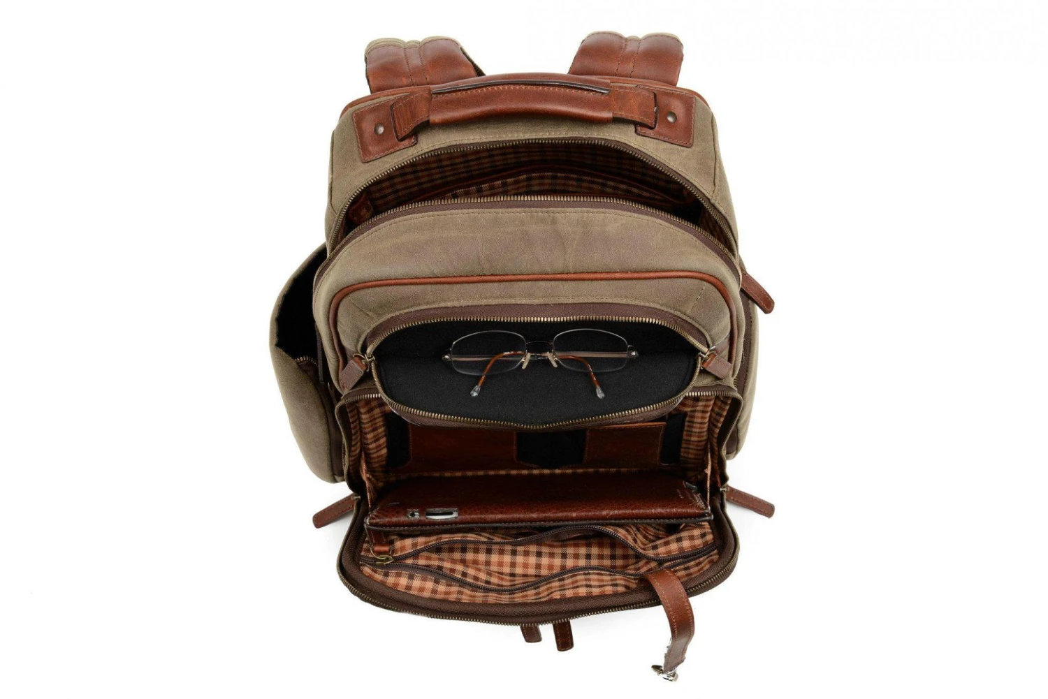 Korchmar Lux Mason Waxed Canvas and Leather Laptop Backpack Korchmar Lux Mason Waxed Canvas And Leather Laptop Backpack -Luggage Pros Shop korchmar lux mason waxed canvas and leather laptop backpack 4