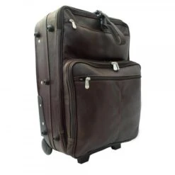 Piel Leather 22" Wheeled Traveler -Luggage Pros Shop piel leather 22 wheeled traveler 4