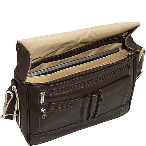Piel Leather Classic Expandable Messenger Bag Piel Leather Classic Expandable Messenger Bag -Luggage Pros Shop piel leather classic expandable messenger bag 3