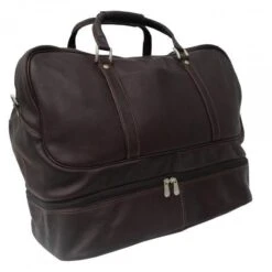 Piel Leather False-Bottom Sports Bag -Luggage Pros Shop piel leather false bottom sports bag 4