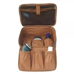 Piel Leather Hanging Cosmetic Utility Kit -Luggage Pros Shop piel leather hanging cosmetic utility kit 2