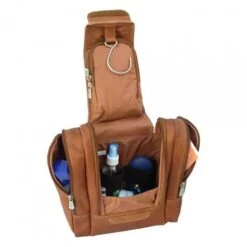 Piel Leather Hanging Travel Toiletry Kit -Luggage Pros Shop piel leather hanging travel toiletry kit 4
