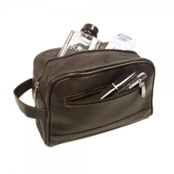 Piel Leather Top Zip Toiletry Kit Piel Leather Top Zip Toiletry Kit -Luggage Pros Shop piel leather top zip toiletry kit 2